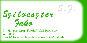 szilveszter fako business card